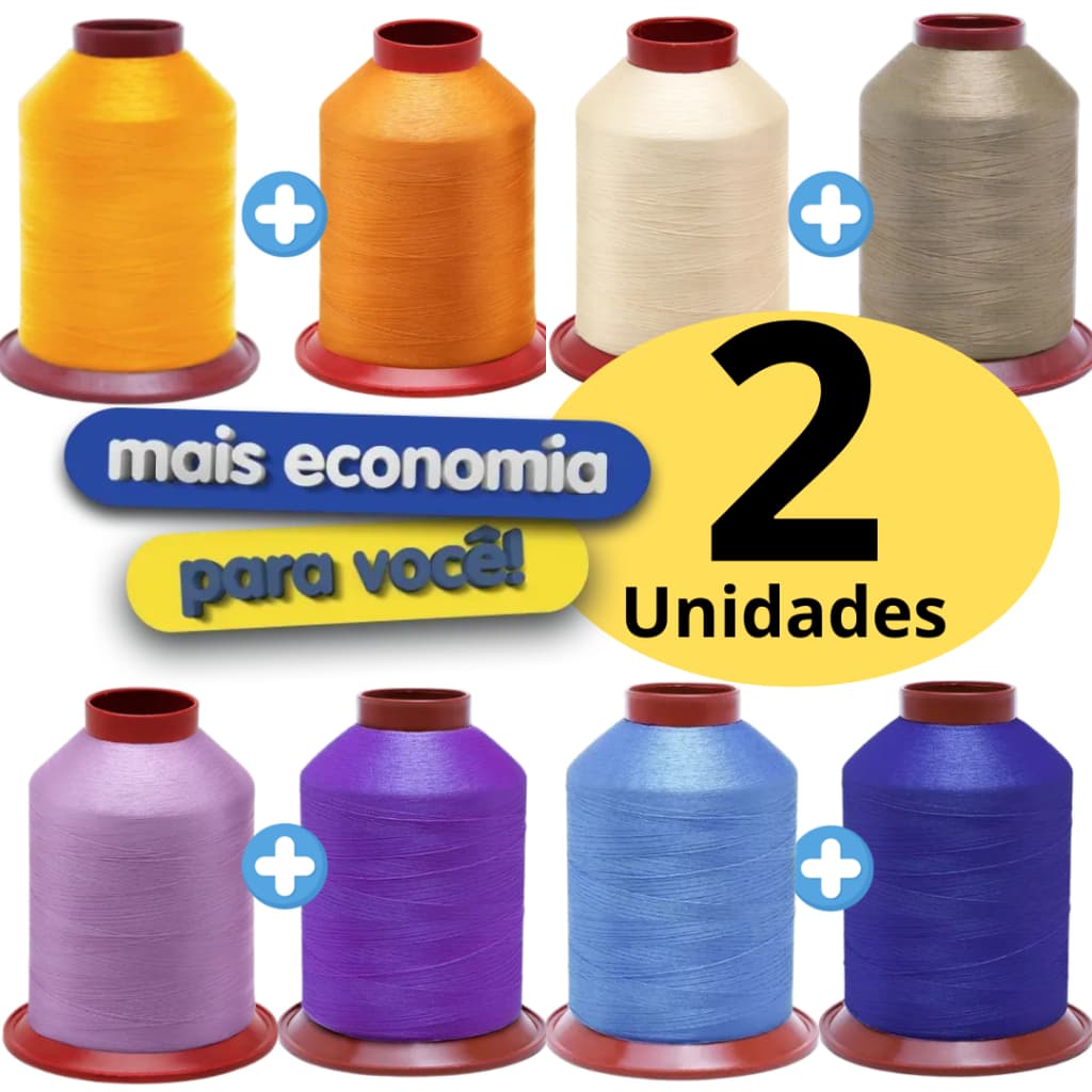 Kit 2 unidades Linha Ricamare Para Bordar 4000mts 100% Poliéster