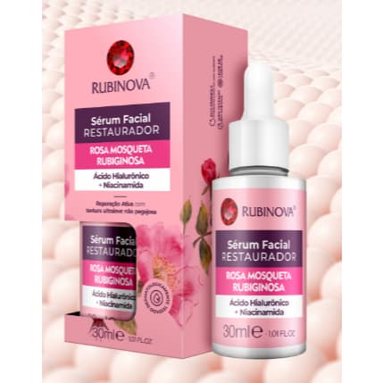 Óleo de Rosa Mosqueta Rubiginosa 100% Puro Rubinova 30ml – Hidratante e Regenerador Facial