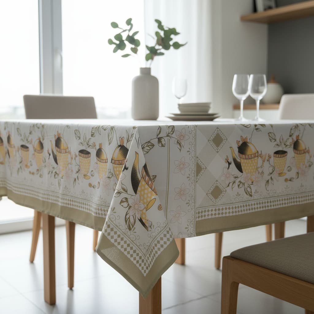 Toalha de mesa resistente Oxford 4 cadeiras 1,40m x 1,40m