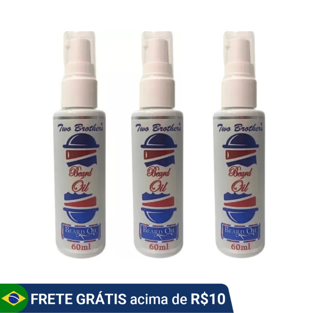 3 Óleo De Barba Two Brothers 60ml Beard Oil Oleo Para Barba