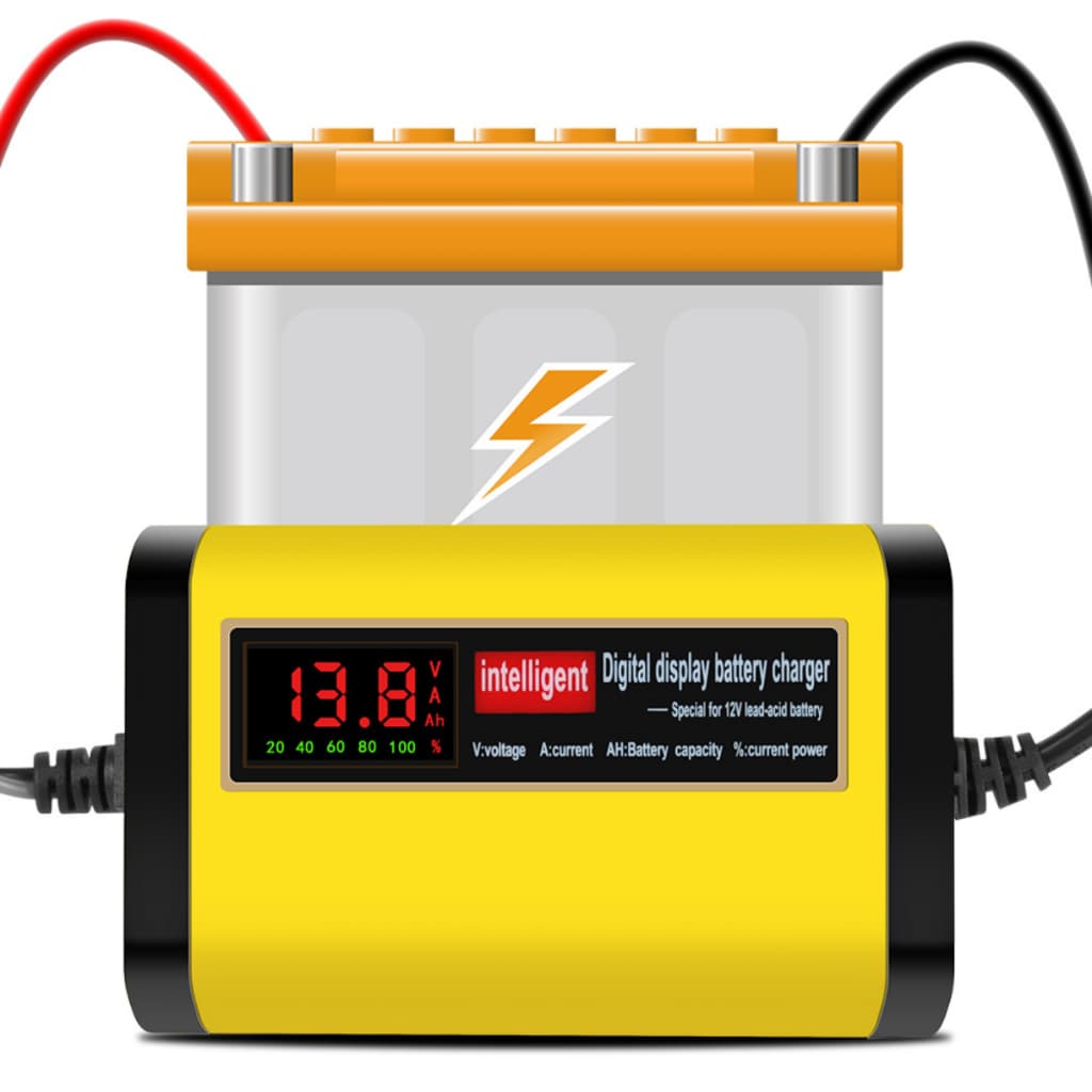 Carregador de bateria automotivo 12V portátil inteligente para carro e moto