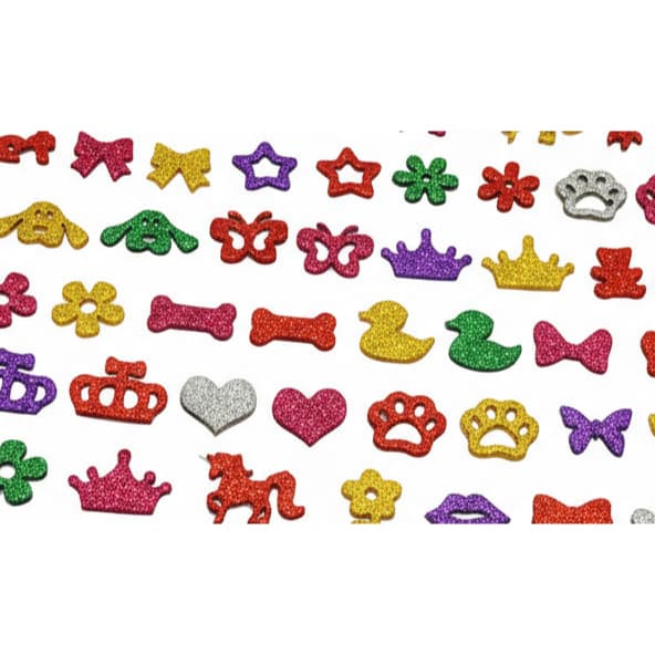 200 Adesivos Pet Coleção Mini Fêmea Piercings Lacinhos Eva Banho e Tosa Pet Shop