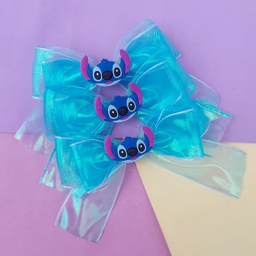 Laço Stitch laços infantis Stitch presilha de cabelo