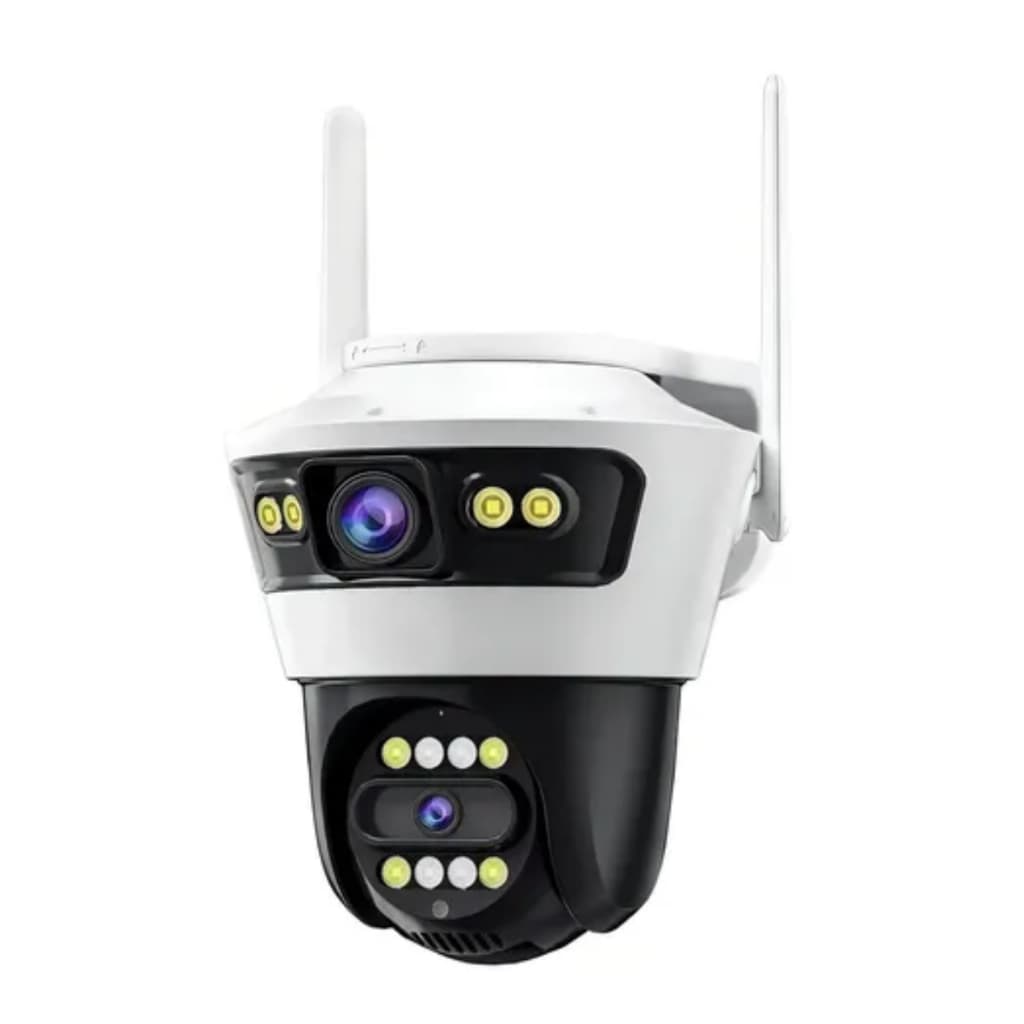 Câmera Externa Wi-Fi Dupla Jortan Yoosee Giratória 360° Branca HD Noturna