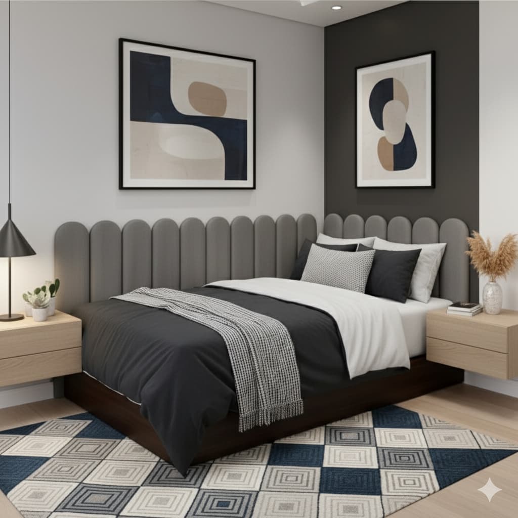 Cabeceira Cama Box Nuvem Modular Todos os Tamanhos Módulos Auto Colante
