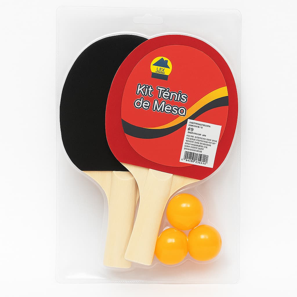Kit 2 Raquetes Ping Pong Tênis De Mesa Profissional + 3 Bolas