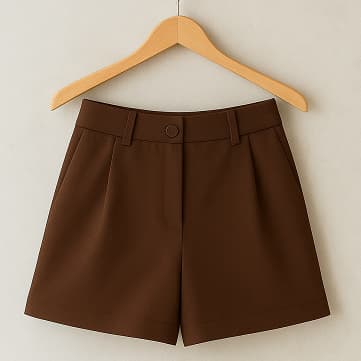 Short Alfaiaria Liso Casual Básico Feminino Curto Tendência Verão