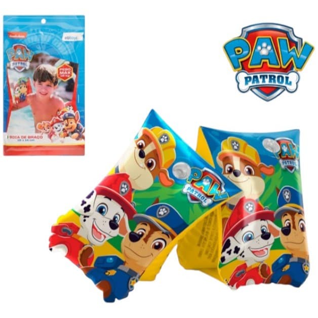 Boia de Braço Inflável Piscina Infantil Patrulha Canina | Flutuador Piscina Praia Até 18kg Criança