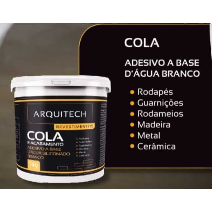 Cola Para Rodapé MDF, Poliestireno e Molduras 1 kg ARQUITECH