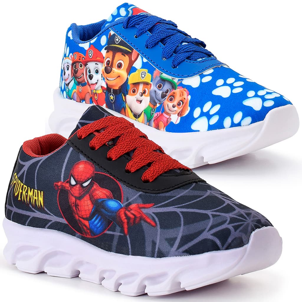 Kit 2 Tênis Infantil Menino Casual Super Macio e Leve Lançamento Henry Kids