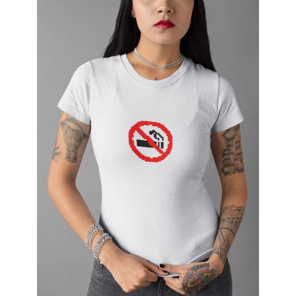 Baby Tee Y2K Feminina- Estampa 🚭 Elástico e Versátil Baby look Estilosa Essencial