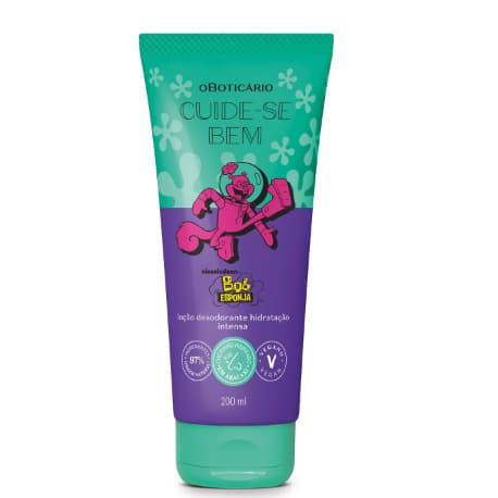 Loção Desodorante Hidratante Cuide-se Bem Bob Esponja Sandy Bochechas 200ml