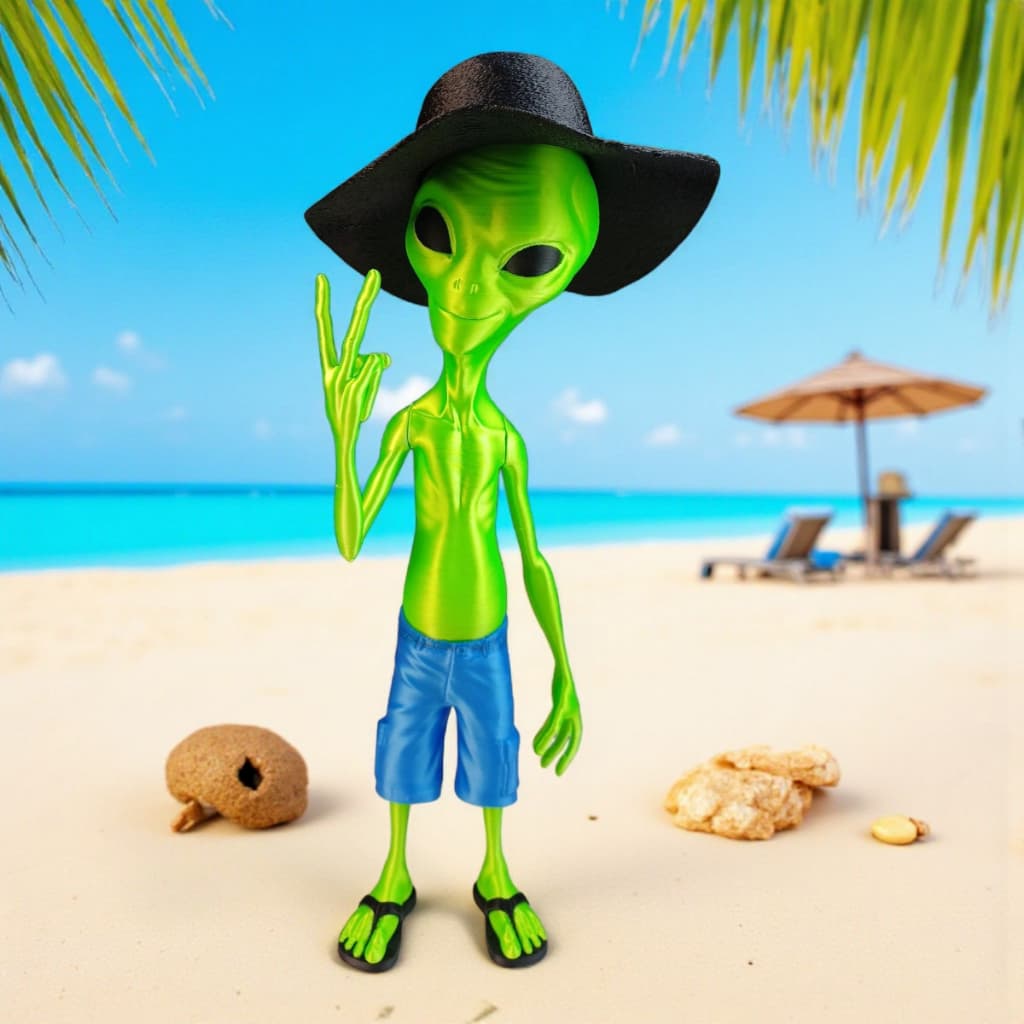 Et Chapéu Cata Ovo Boneco Alienígena Extraterrestre Alien Sertanejo Estiloso Boné Decoração Grande Presente 32cm Especia