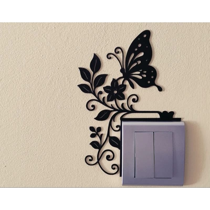 Aplique Decorativo de Tomada | Protetor Estilo Criativo | Decoração de Parede | Fácil Aplicação| Quarto| Sala