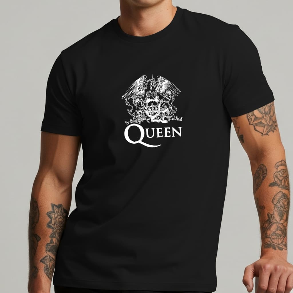 Camiseta Masculina Algodao Queen Banda Rock Clássico Camisa Personalizada Tshirt