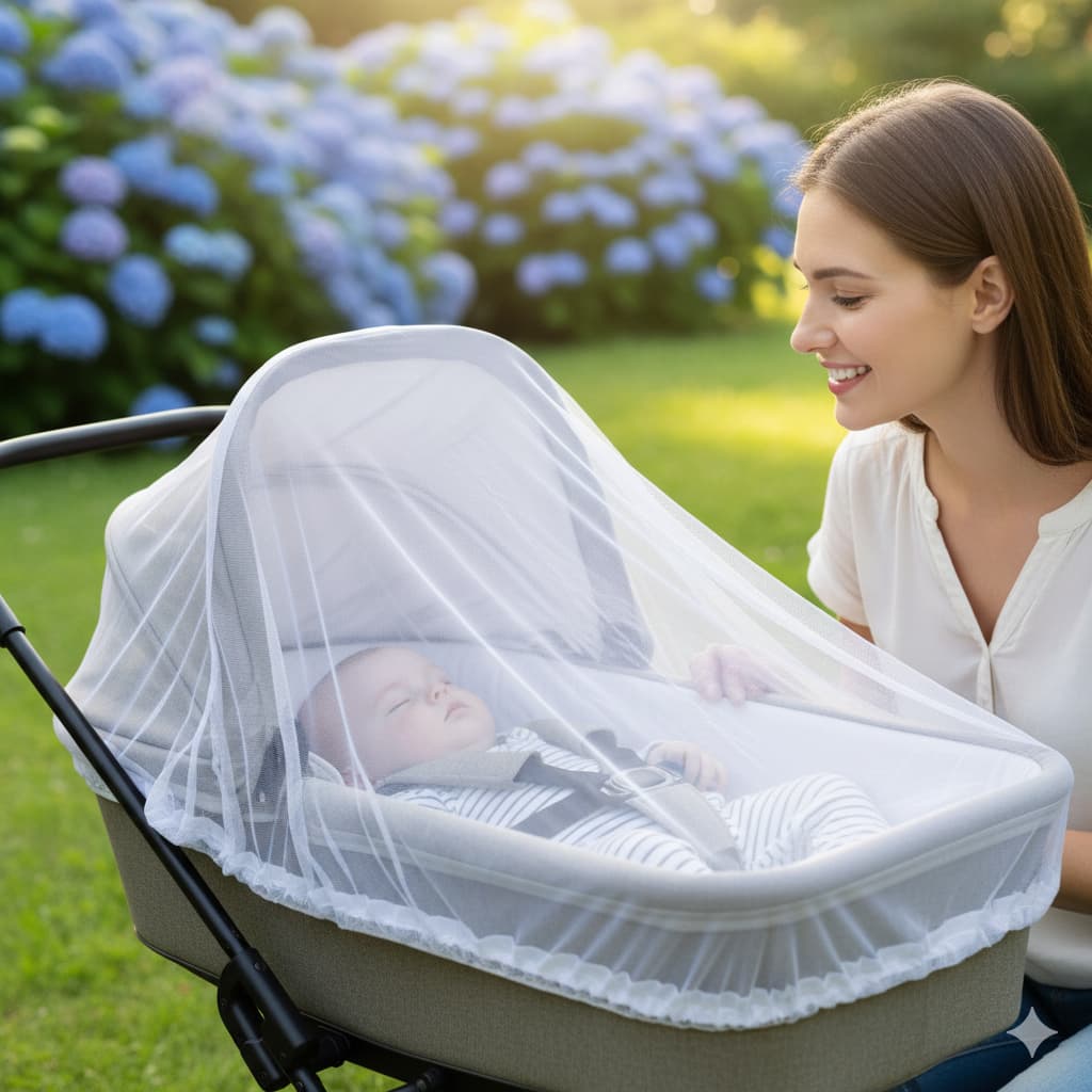Mosquiteiro Protetor Para Carrinho De Bebê Universal Tule Premium Unissex