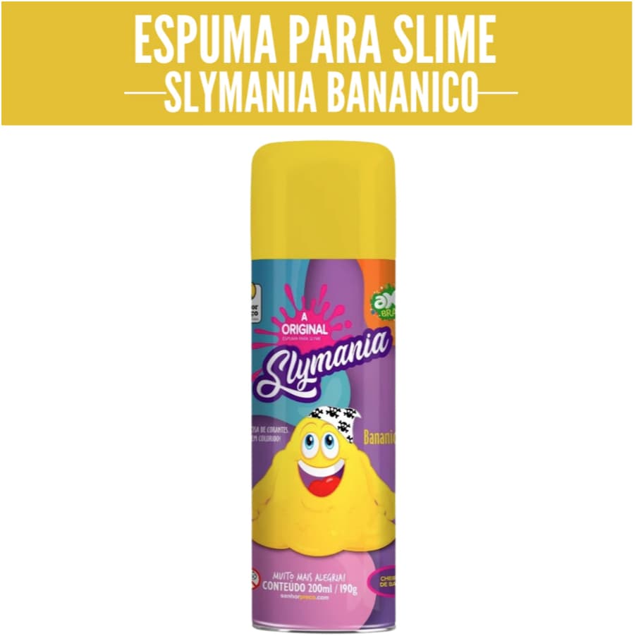 Slymania Bananico Espuma Para Slime Amarelo 200ml