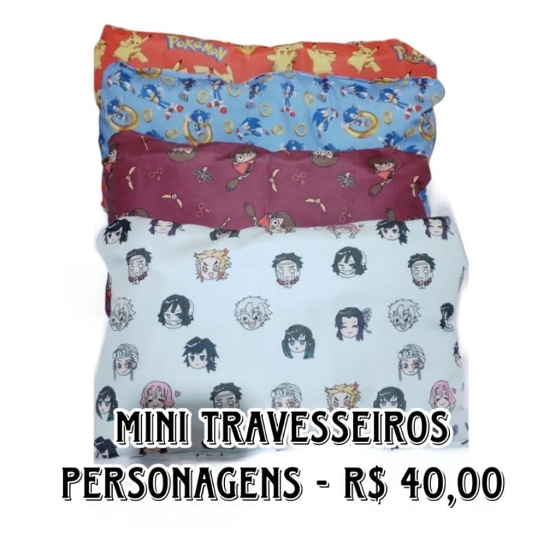 Travesseiros pequenos/ almofada - Personagens de anime, desenhos, series