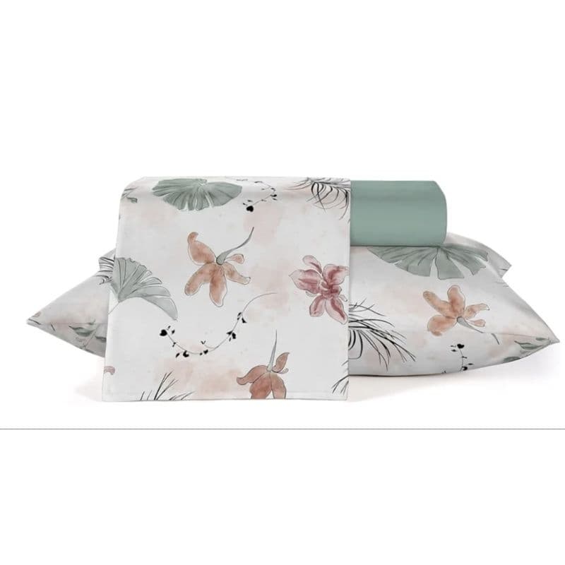 Lençol Jogo Roupa de Cama 100% Algodão Teka Crystal