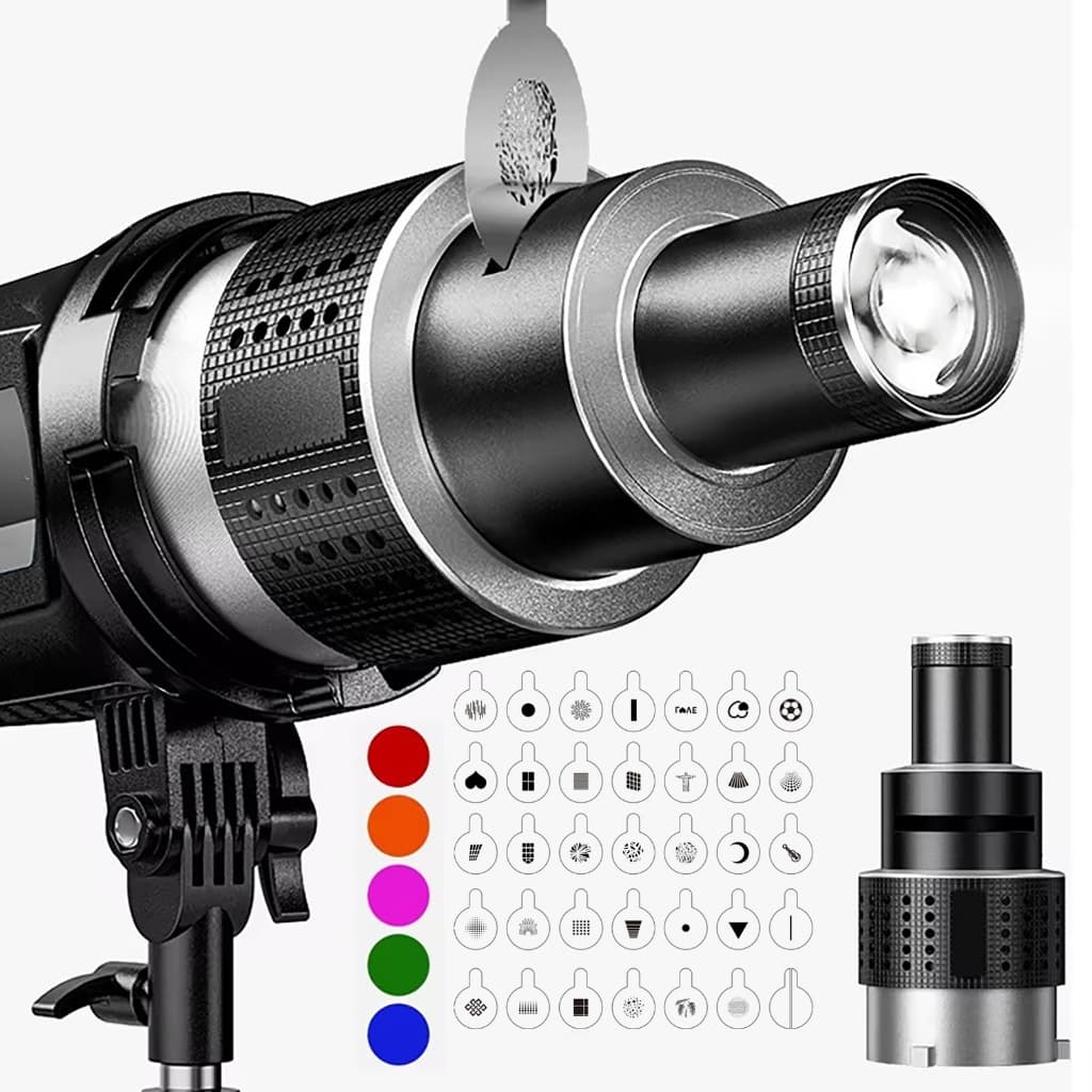 Fotografia Flash Snoot Lente Cônica Kit Vídeo Modelagem Forma Estúdio Fotográfico Com Holofote Óptico 35 Gobo