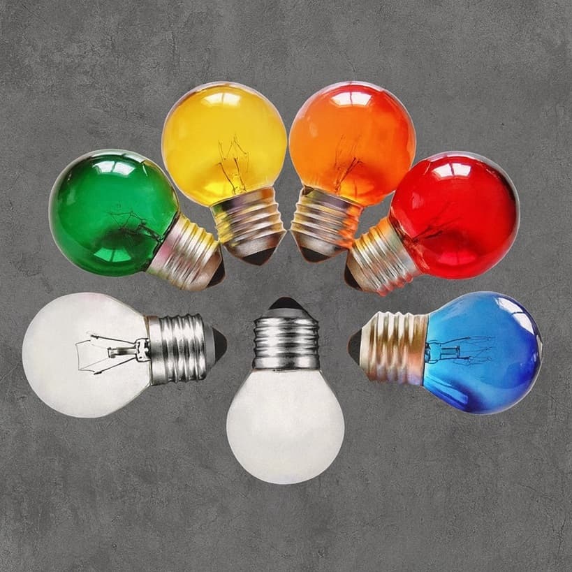 Lâmpada bolinha colorida - diversas cores - decoração 15w E27 127v 220v