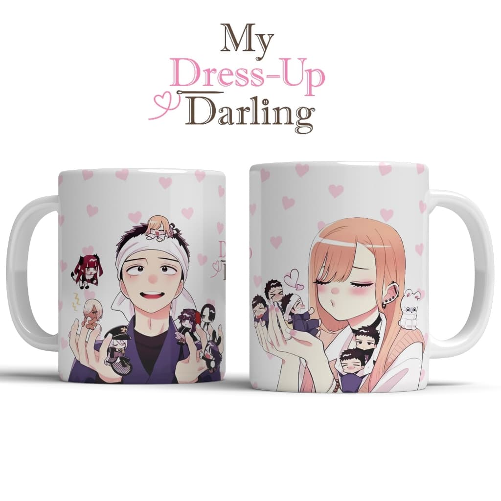 Caneca Marin Kitagawa e Gojo My Dress-Up Darling - Caneca de Porcelana Personalizada Sono Bisque Doll