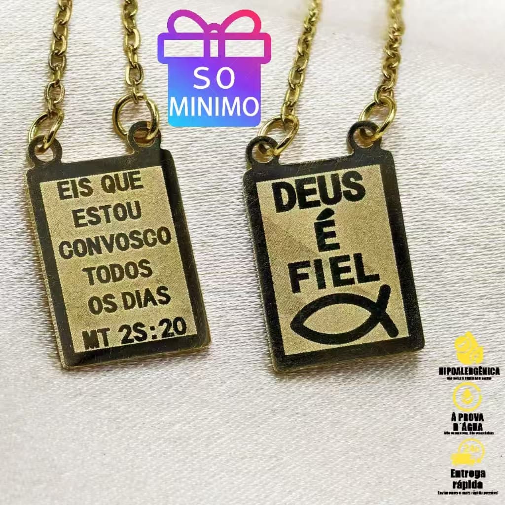 Escapulário Religioso em Aço Inox – Durabilidade e Espiritualidade em Um Só Acessório