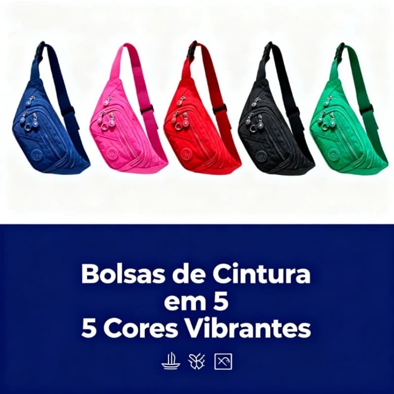 Pochete Masculino Feminino Bolsa de Cintura  Pochete transversal cintura tipo Alça Ajustável