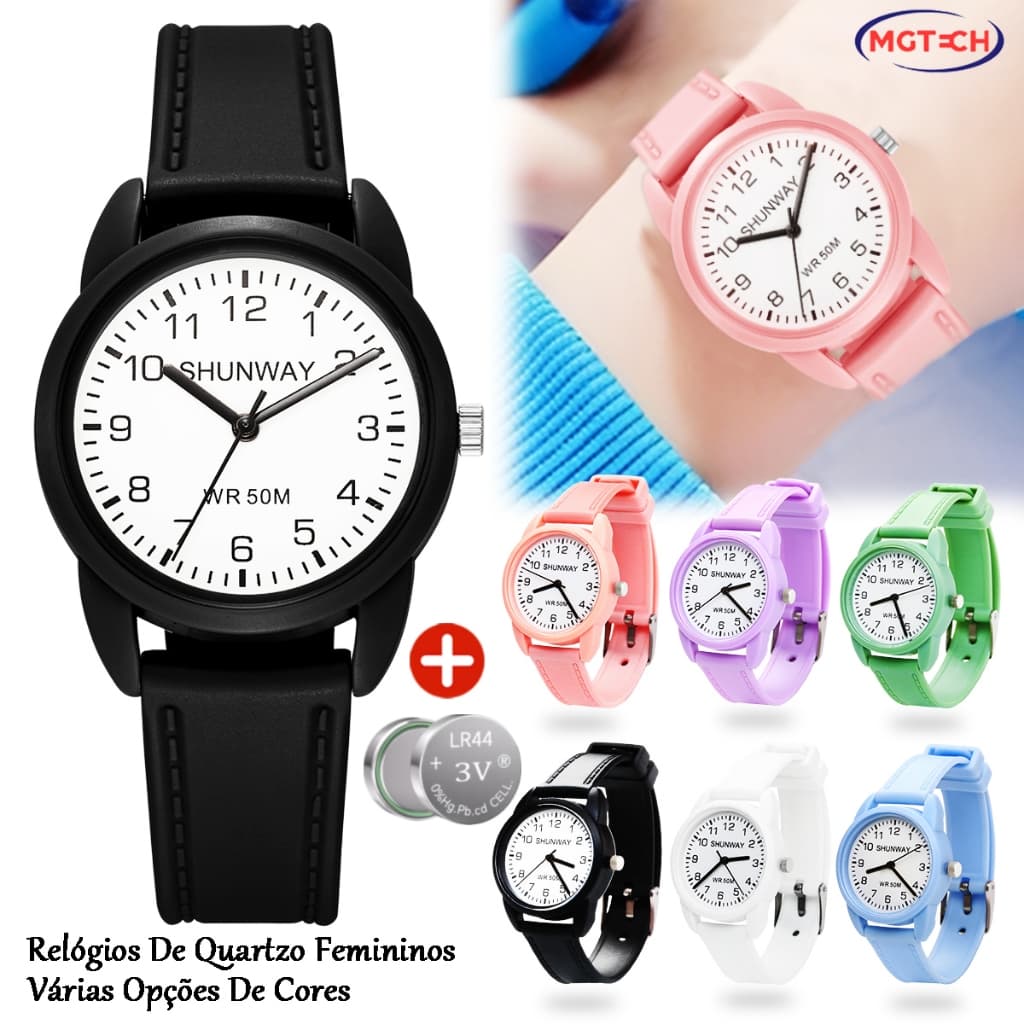 Relógio Unissex Digital 2 Pilhas Bateria LED Vintage Feminino A Prova D'Água Infantil Led Esportivas Cronómetro Relogio