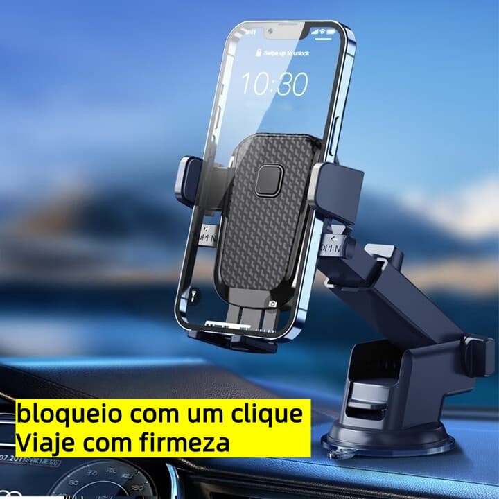 Suporte para Celular Universal para Carro Ajustável Instalação Sem Ferramentas GPS Seguro