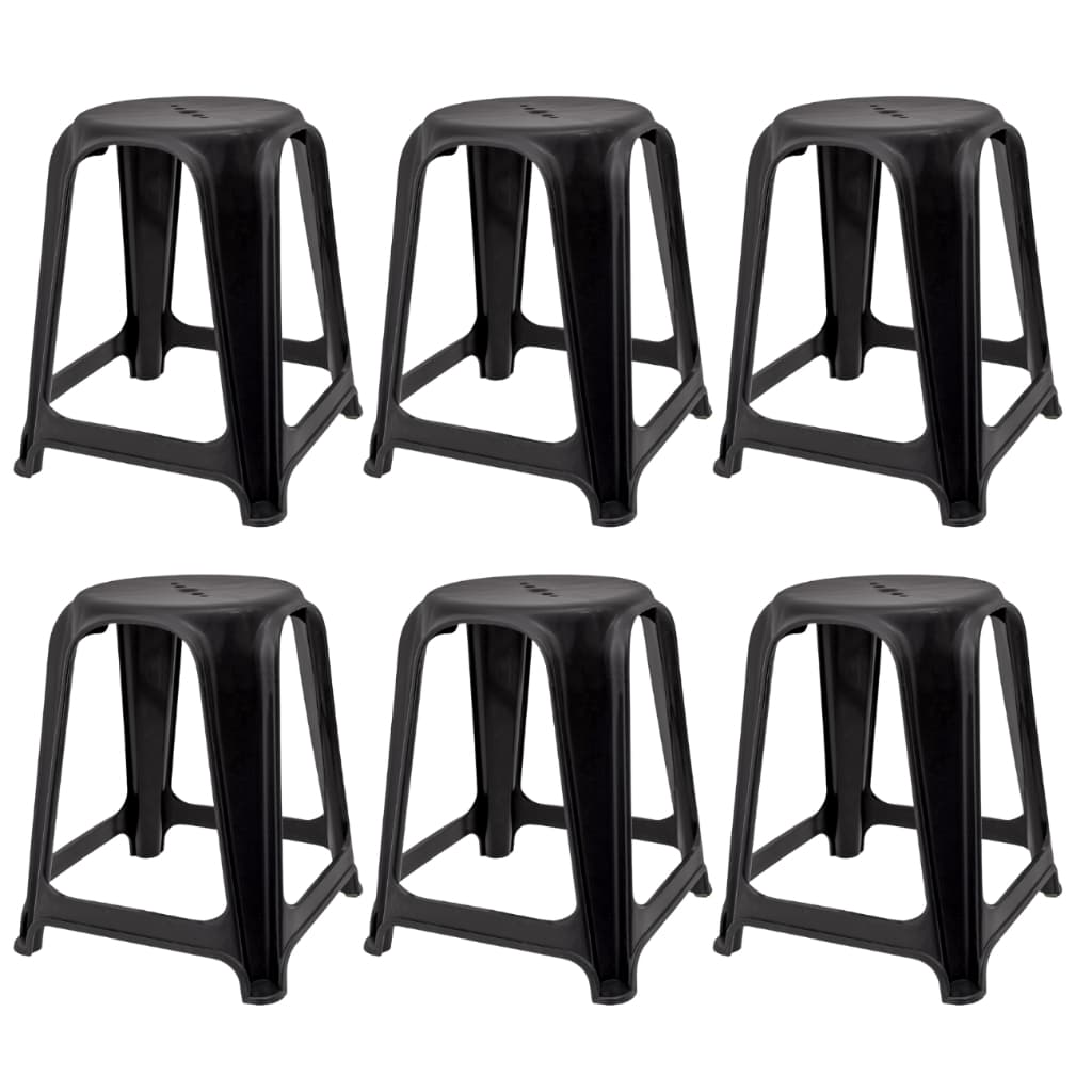 6 Banqueta Plástico Banquinho Banco Lanchonete Bar Jardim Multiuso 120kg