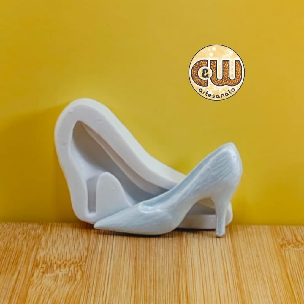 Molde Silicone Sapato Alto Grande Confeitaria e Artesanato - Biscuit - Festa