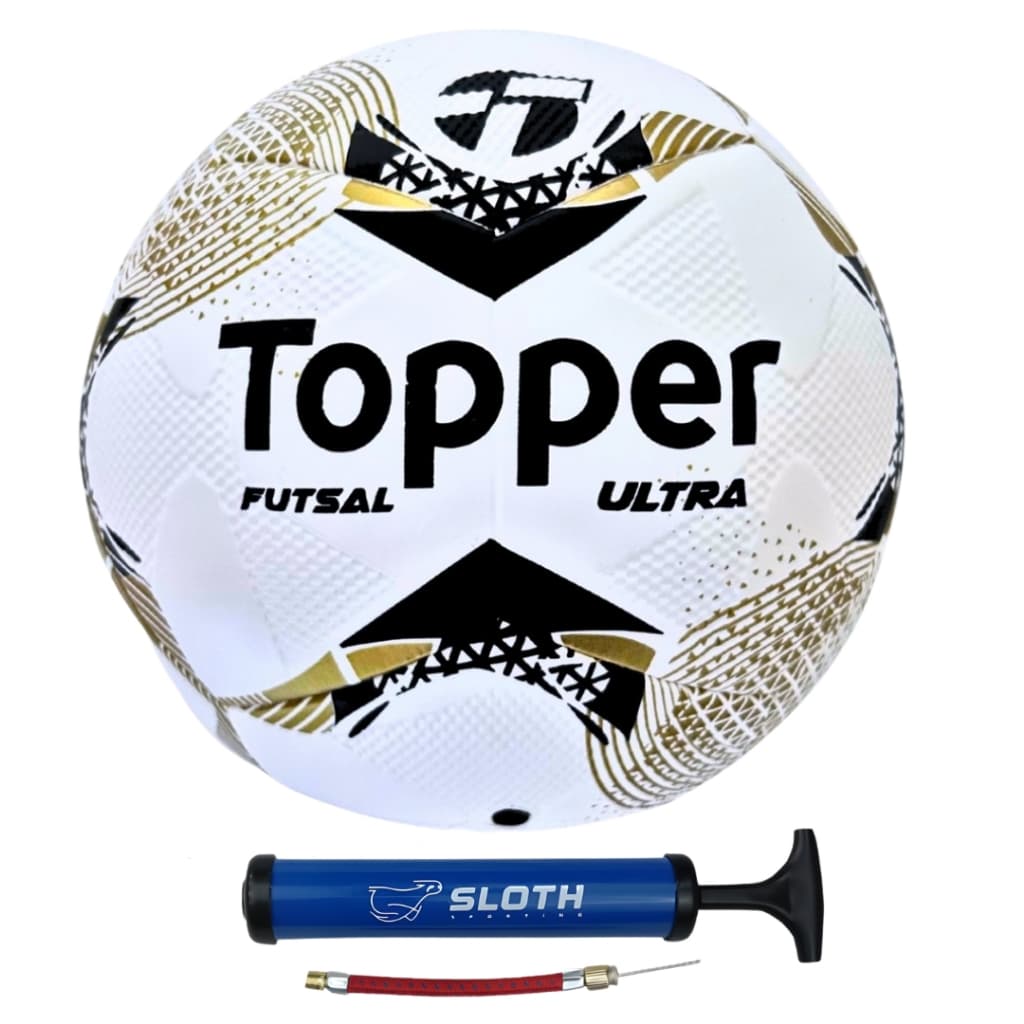 Bola de Futsal Topper Ultra Salão Colagem Dupla + Bomba