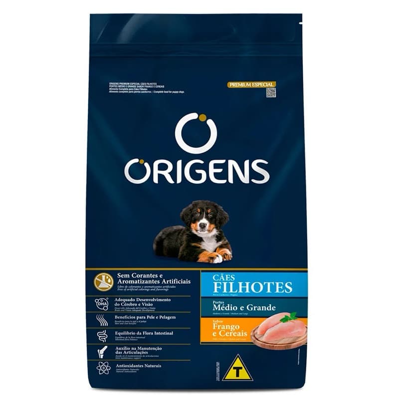 Granel Origens Filhote raças média e grande 1kg