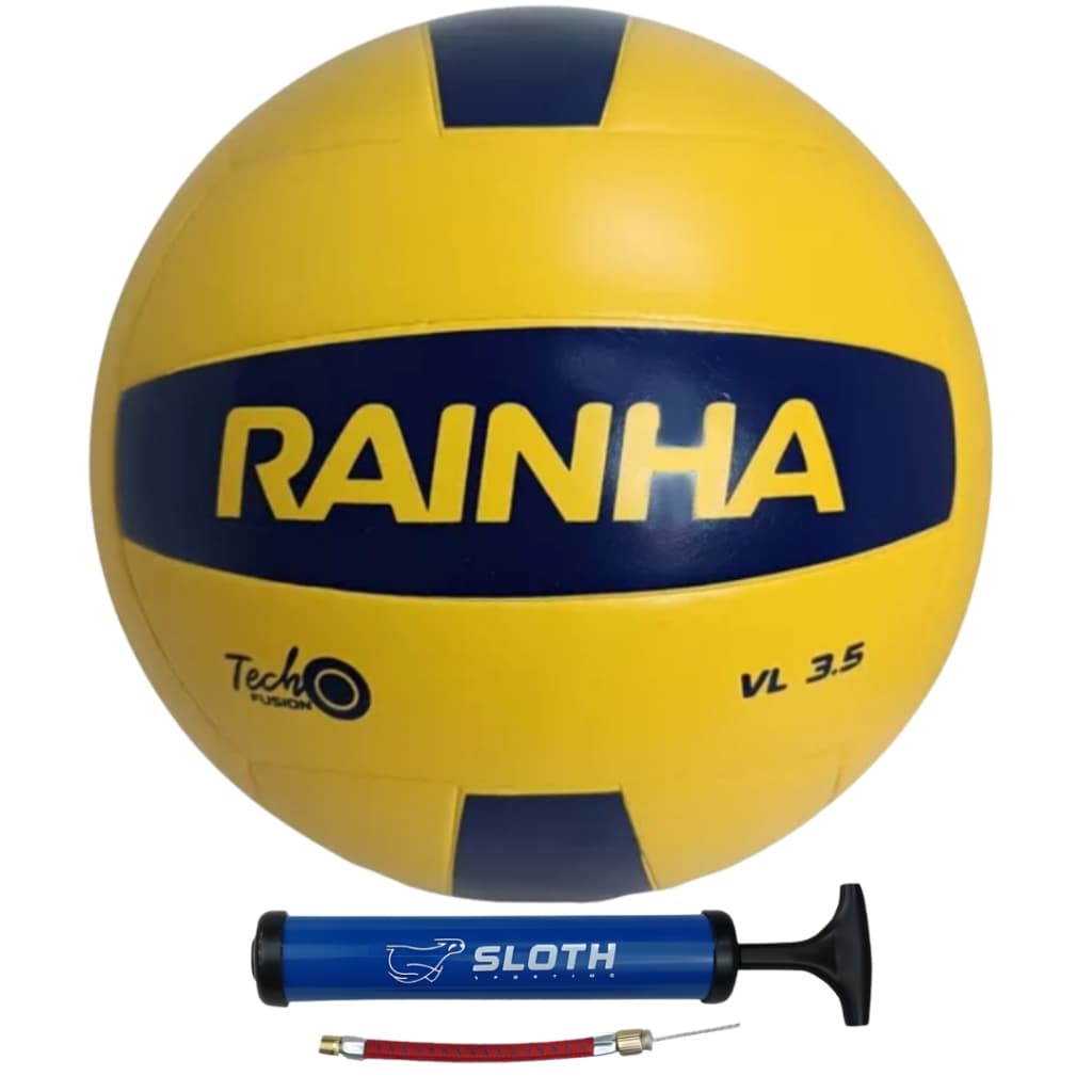KIT Bola de Vôlei de Quadra / Praia Rainha VL 3.5 Oficial + Bomba de Ar