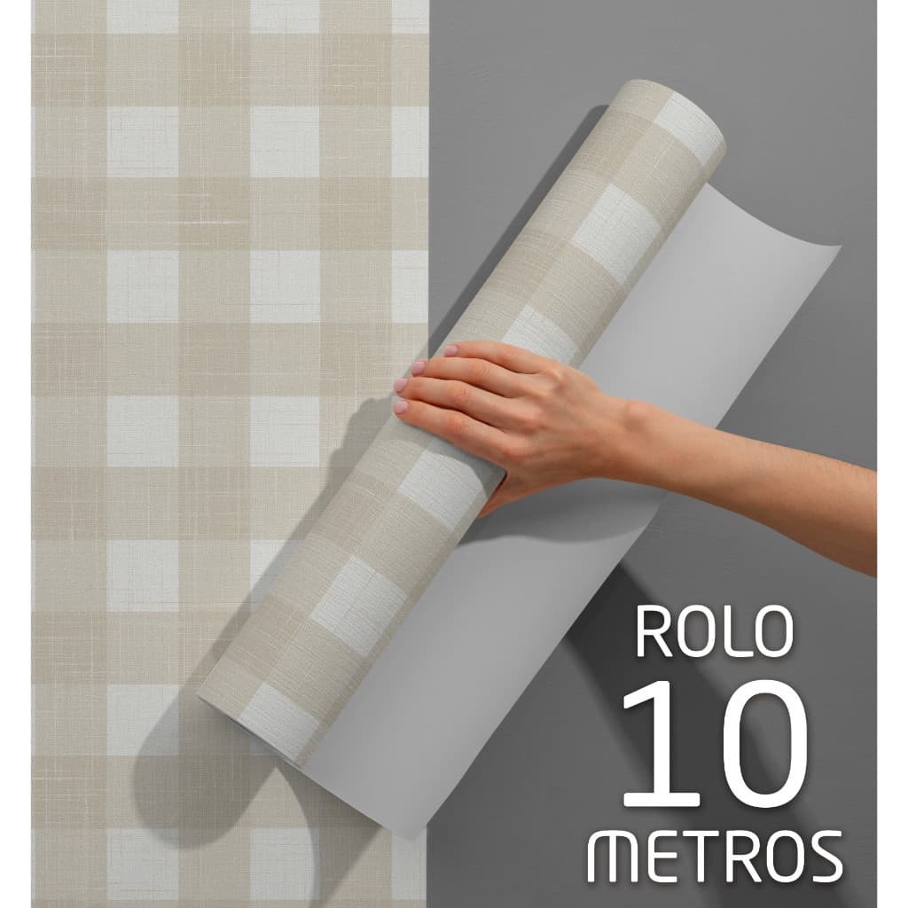 Papel de Parede Adesivo Autocolante  Xadrez para quarto, escritório, sala, quarto de bebê