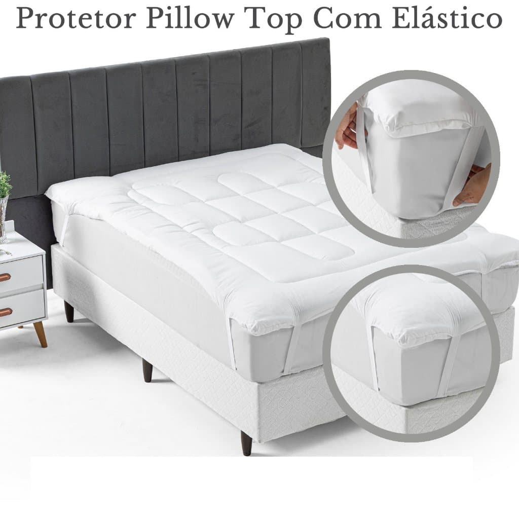 Pillow Top Solteiro Micropercal 400 Fios Toque de Pluma Super Macio