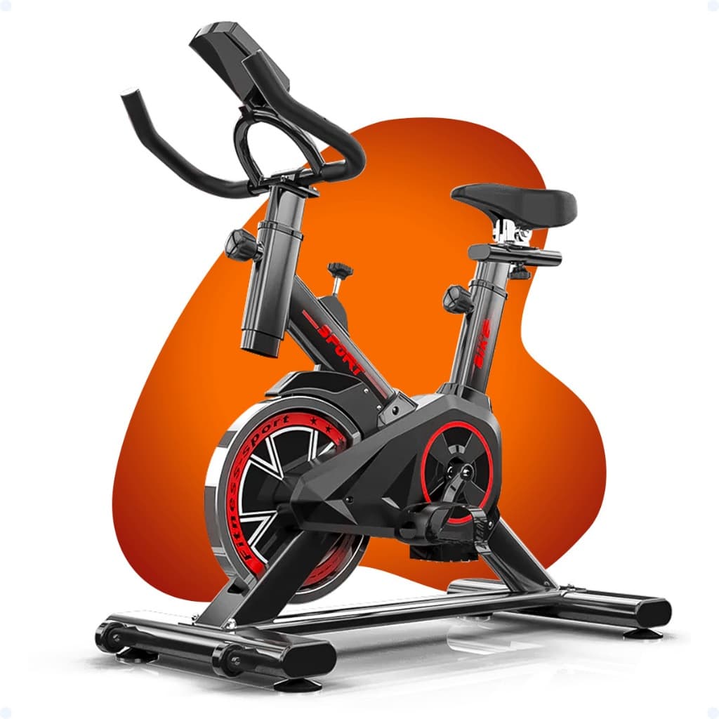 Bicicleta Ergometrica Spinning Roda de Inércia 6kg Academia Fitness Bike Profissional Até 120kg