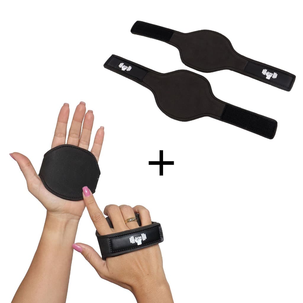 KIT 2 Pares Luvas palmar P M G para academia caleira crossfit proteção no treino pesado unissex masculino e feminino