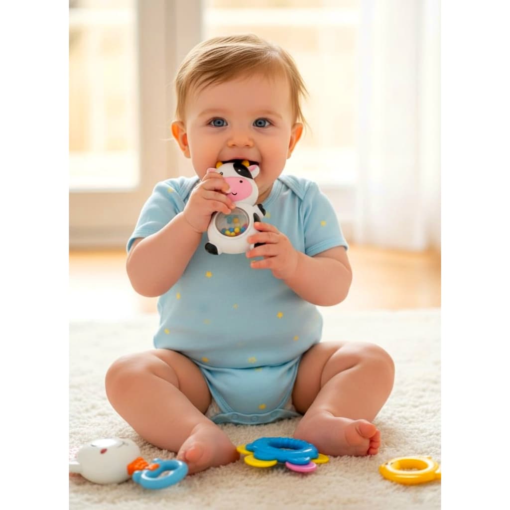 Chocalhos Para Bebês - Kit com 04 Peças