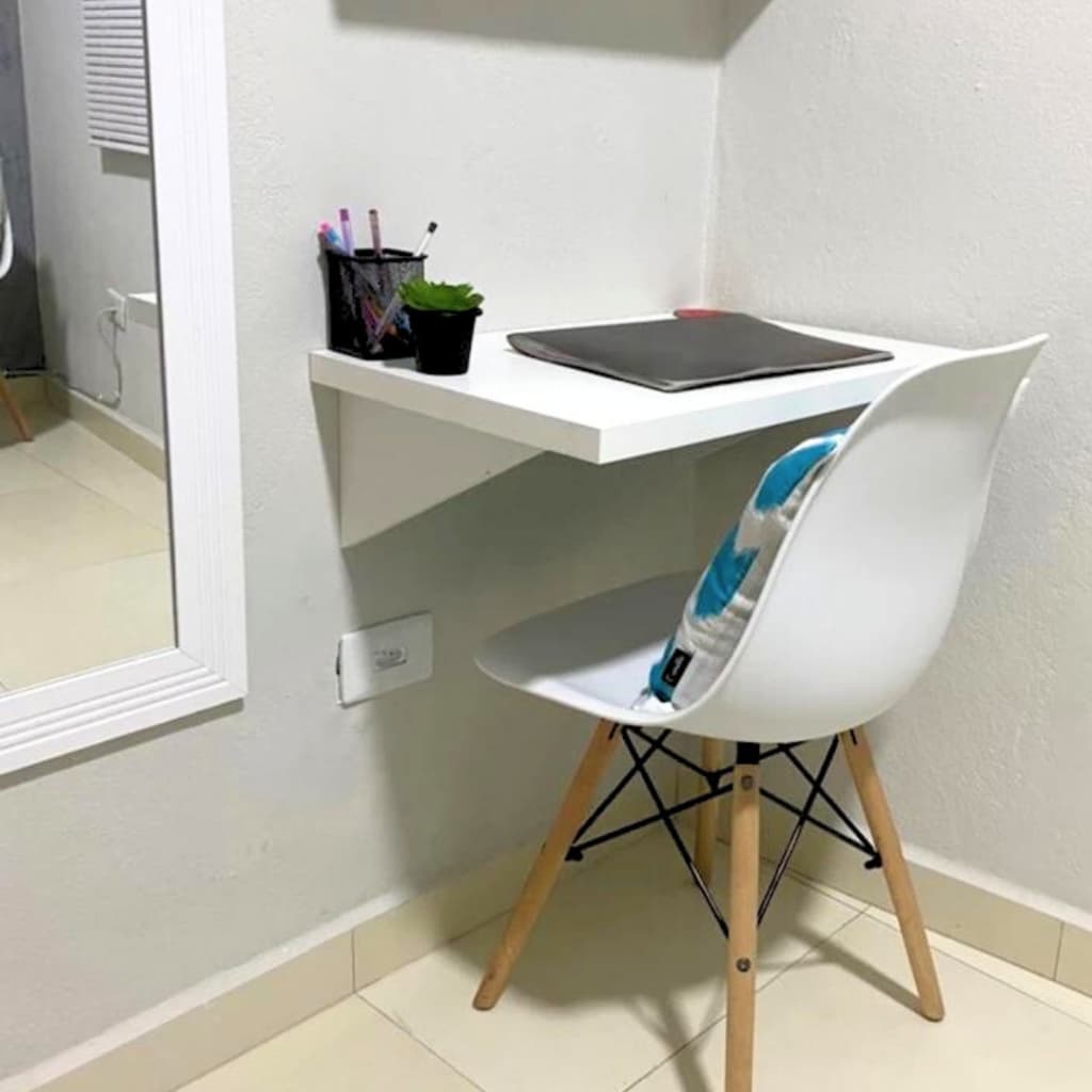 Bancada Grossa Suspensa Notebook Home Office Mesa De Estudo 100% Mdf