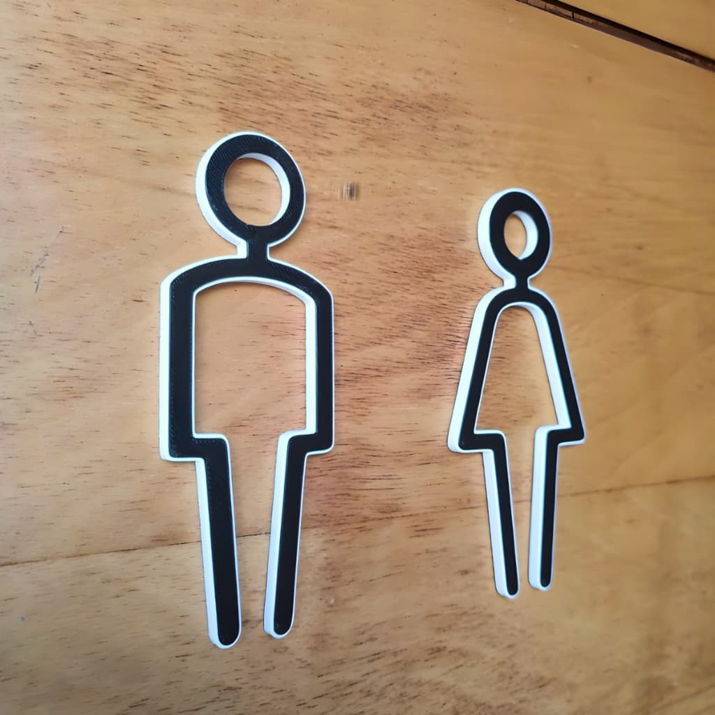 Placa Indicativa Sinalização Banheiro Sanitário, F, M/unissex