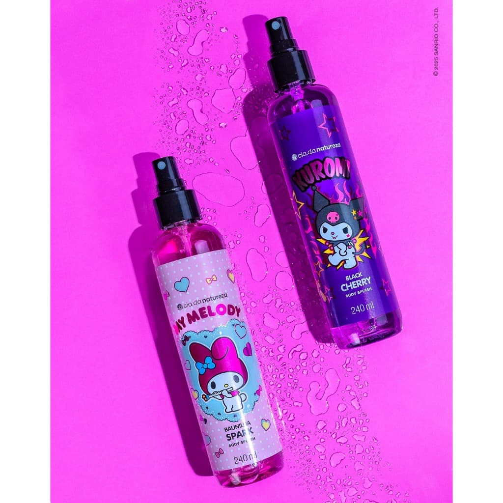 Kit Body Splash Kuromi e My Melody 240ml