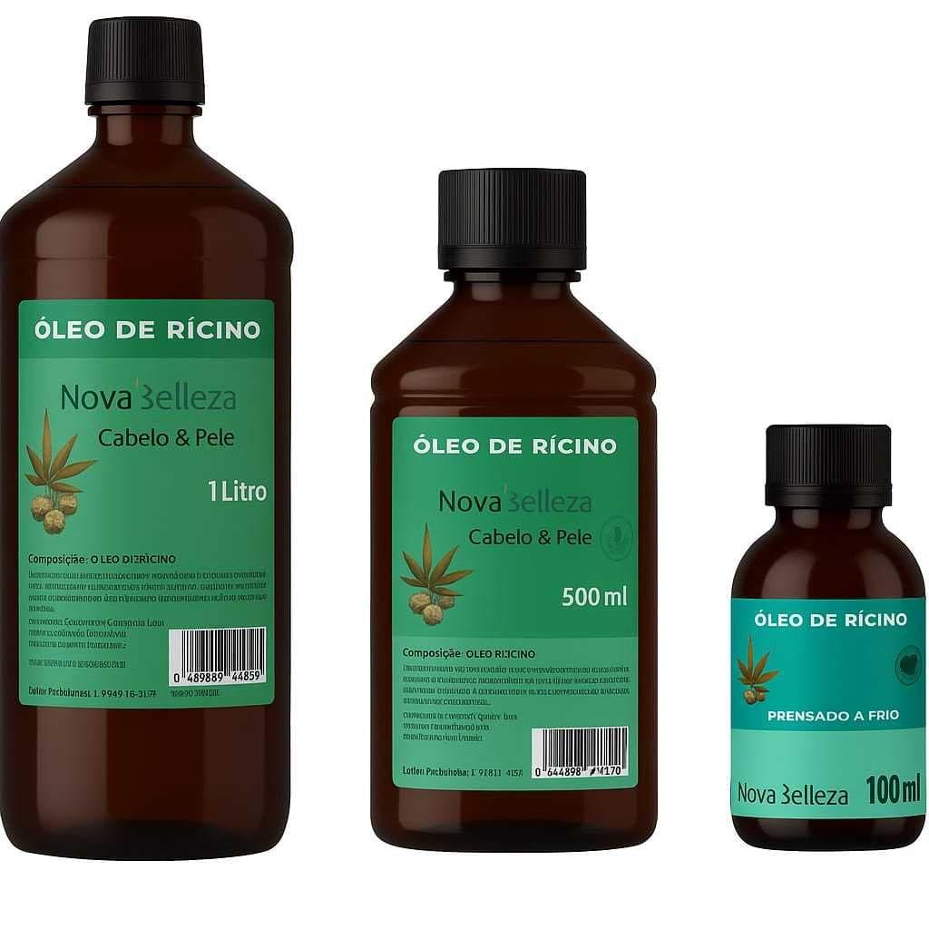 Óleo de Ricino  100% Puro Óleo Vegetal para Uso Cosmético Umectação dos Cabelos