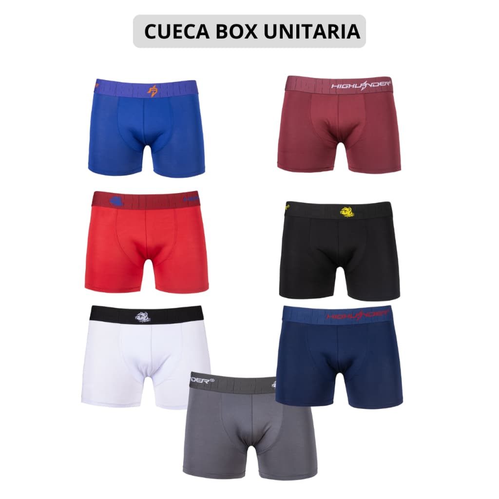 Cueca Box Boxer Plus Size Lisa Unitário Extra Grande