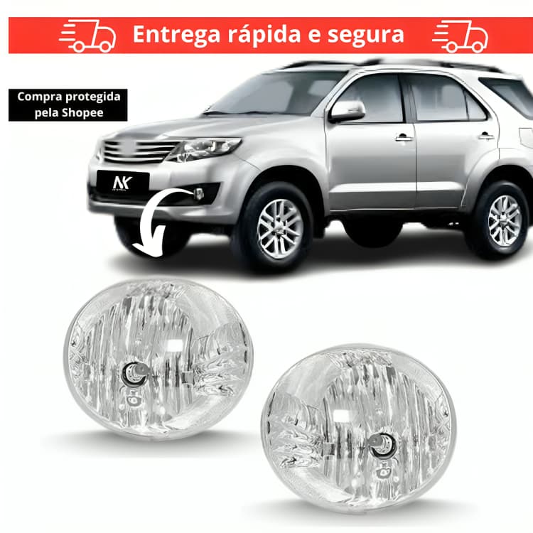 Farol de Milha Auxiliar Hilux SW4 2012 13 A 2015 Sem Suporte HILUX SW4 2012 2013 2014 2015 FAROL AUXILIAR SEM SUPORTE LA