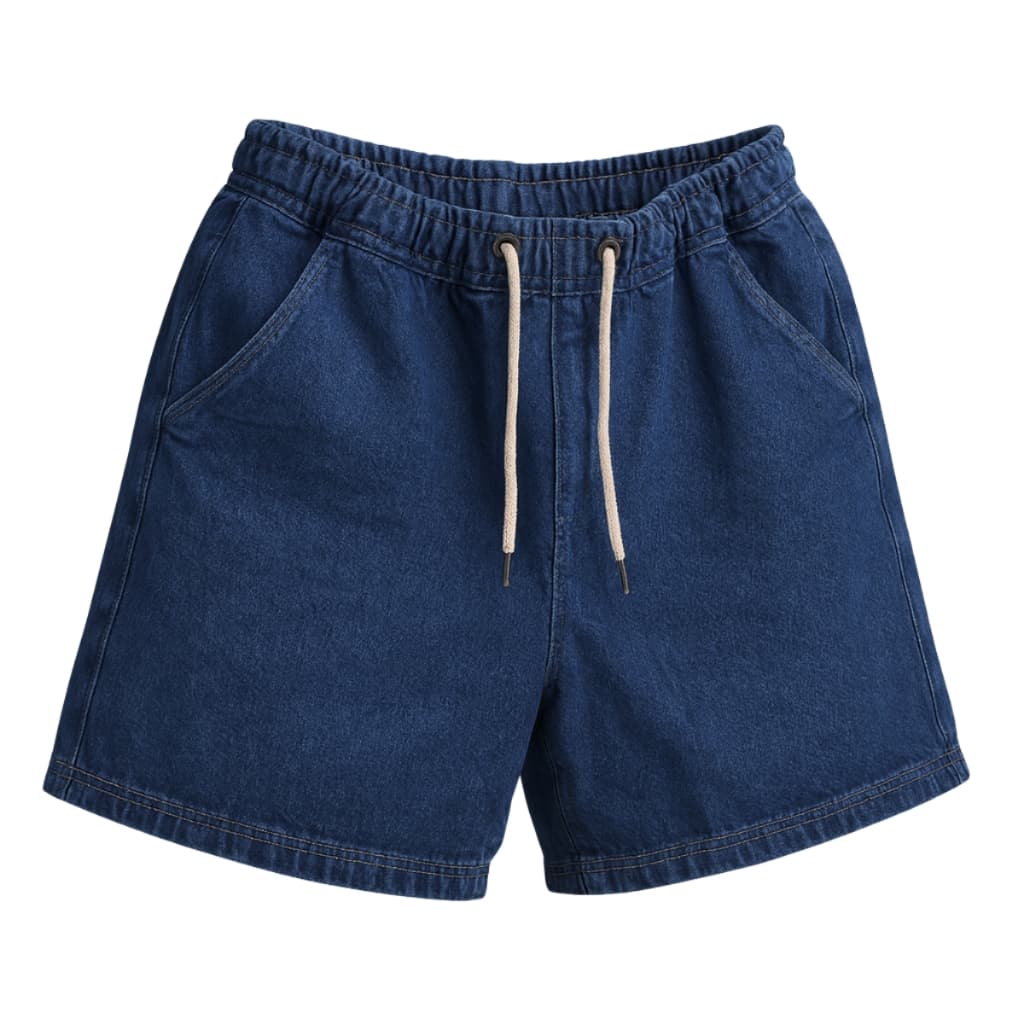 Bermuda Jeans Larga Relaxado Masculina Streetwear Com Bolsos