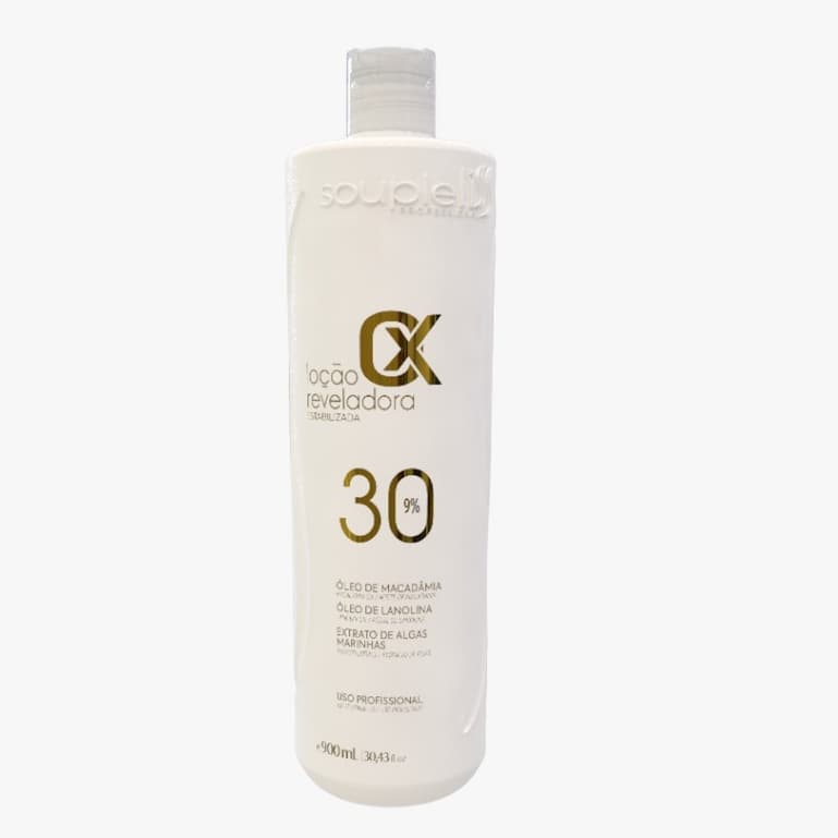 Oxigenada 30vl água oxigenada Soupleliss 900ml profissional