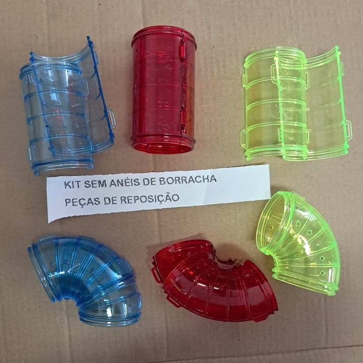 tubos gaiola de Hamster Sem Anéis 6peças