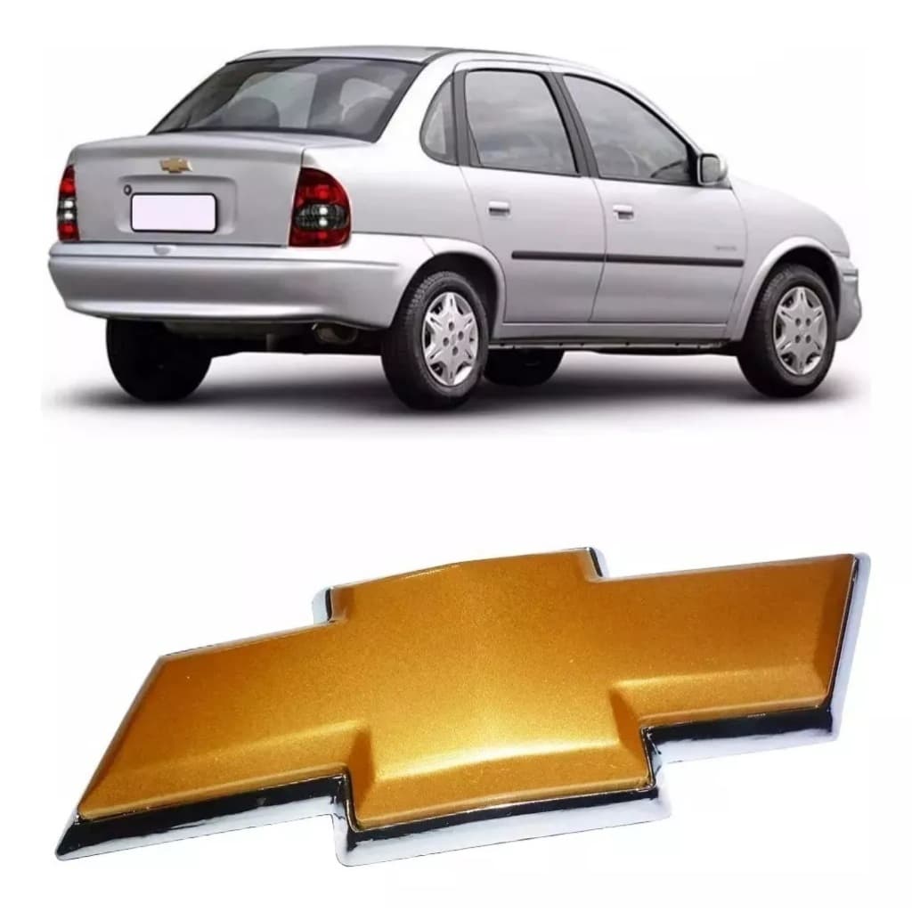 Emblema Dourado Traseiro Gm Corsa Classic Todos Adaptavel